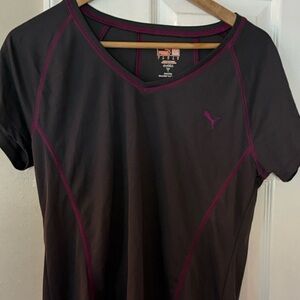 Puma Women's Black Tee with Pink Highlights